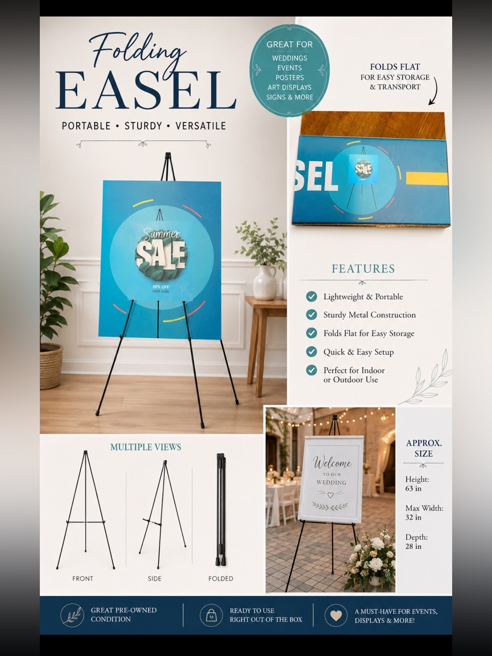Folding easel